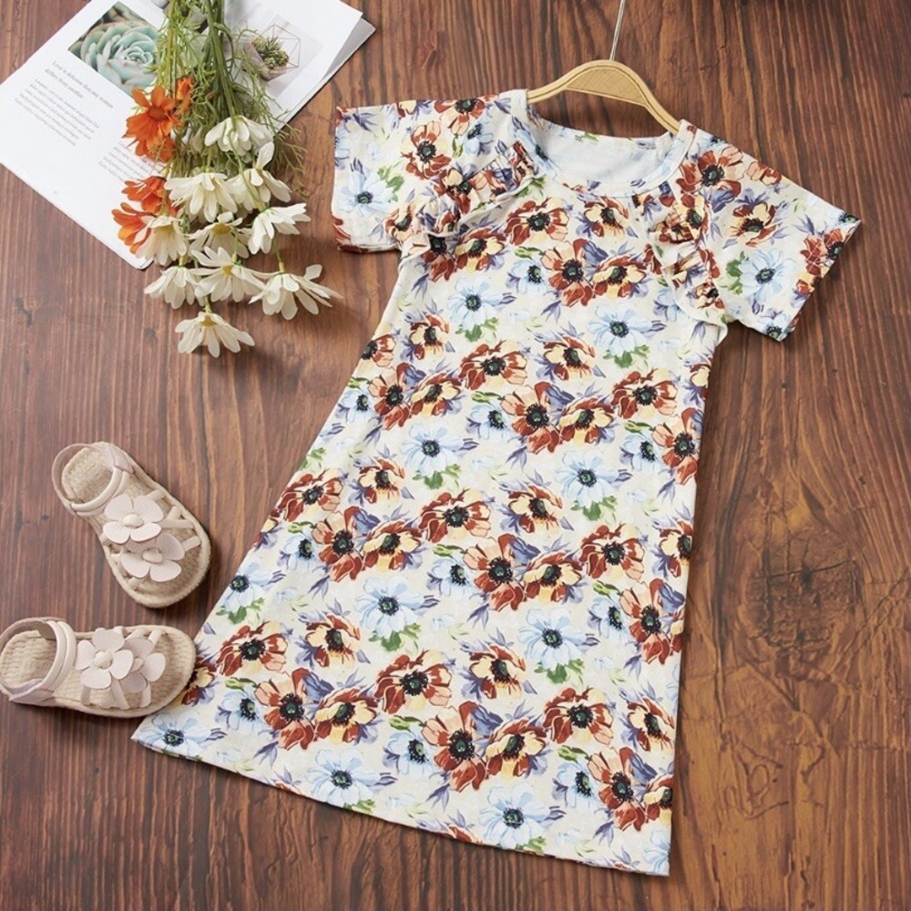 PatPat Girls Dress Floral 18-24 Months New with Tags Soft Comfy Ruffle Cute